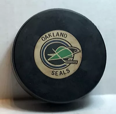 NHL 1968-74 Oakland Seals (Art Ross-Converse) Official Game Puck • $85