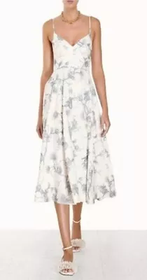 Brand New Zimmermann Picnic Dress In Keira Navy Sz 0 Rrp $650 • $595