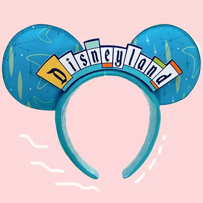 Disneyland Park Minnie Mouse Ears Headband For Women Girl Blue Logo Hairband • $19.88