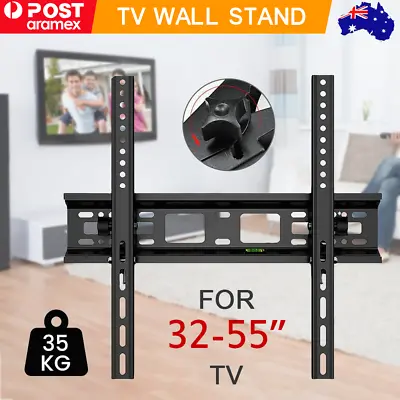 $11.79 • Buy 32-55 Inch TV Wall Mount Bracket Tilt 15 ° Slim LED LCD Universal TV Bracket AU