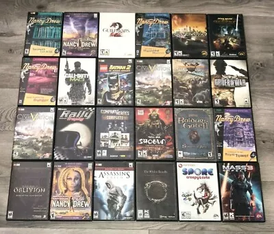 PC CD/DVD Rom Game Complete Fun Pick & Choose Computer Game Lot Updated 12/22/23 • $17.99