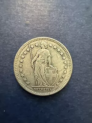 1937 B SWITZERLAND HELVETIA Symbolizes SWISS Nation SILVER 1 Franc Coin Rare • $0.99