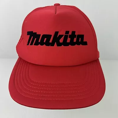 Vintage Makita Tools Licensed Snapback Hat Red/Black • £30.94