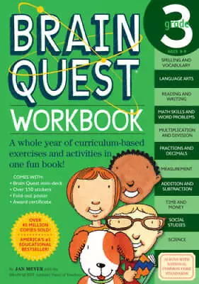 Brain Quest Workbook: Grade 3 - Paperback By Meyer Janet A. - GOOD • $3.98
