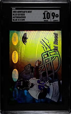 2002 Bowman’s Best 133 Ed Reed Certified Autograph Issue SGC 9/10 Rookie RC • $329.99