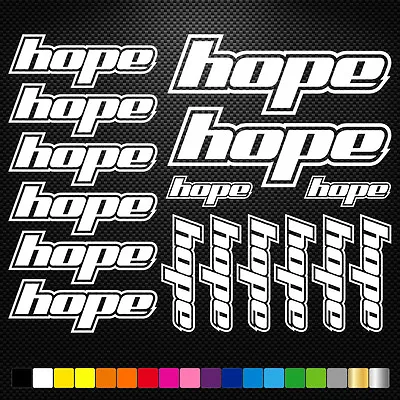 FITS Hope Vinyl Stickers Sheet Bike Frame Cycle Cycling Bicycle Mtb Road • $14.08