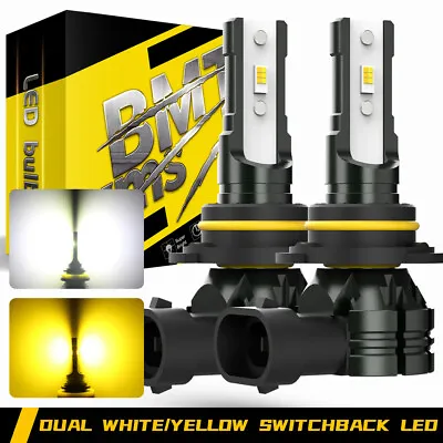 9145 9140 H10 LED Fog Driving Light Bulbs Switchback Dual White Amber 12000LM  • $19.99
