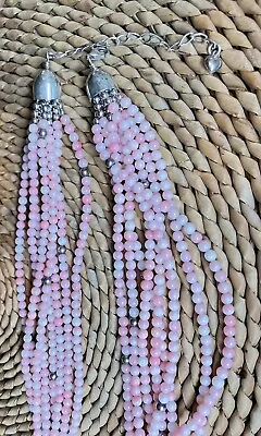 Jay King Multi Strand Dainty Beaded Pink Coral And Sterling Necklace • $74.95