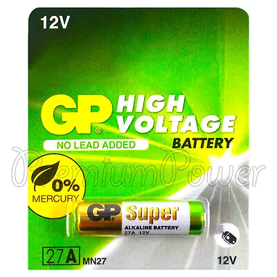 1 X GP 27A Alkaline Super Battery 12V MN27 A27 GP27A E27A EL812 L828 Alarms • $9.92