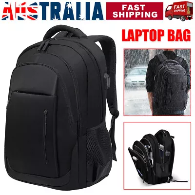 Travel Laptop Bag Business Backpack Water-proof College School Computer USB Port • $30.95