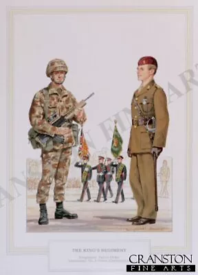 British Military Uniform Art Print The Kings Regiment By Douglas Anderson • £10