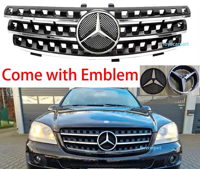 ML Class Grille W/Emblem For Mercedes Benz W164 ML320 ML350 ML550 Grill 05-2008 • $179.99