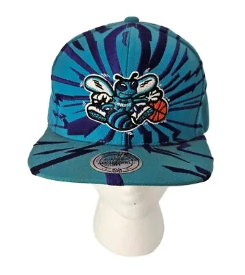 New Orleans Charlotte Hornets NBA Mitchell & Ness Snapback Cap Purple Teal Hat • $12.99