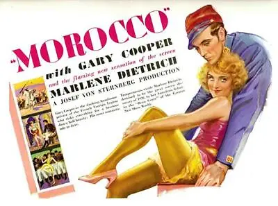 Morocco Movie POSTER 11 X 14 Marlene Dietrich Gary Cooper A • $11.95