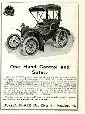 $10.49 • Buy 1906 Original  DURYEA One Hand Control Car Ad Reading PA + ACME + MAXWELL Ads