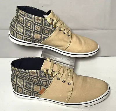 VANS Camryn Slim Skate Shoes Womens Sz 10 Native Taose Taupe/Blue Canvas RARE • $22