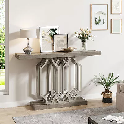 55  Wood & Metal Entryway Hallway Table Accent Console Table For Living Room • $145.34