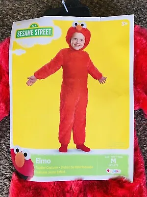 Sesame Street Elmo Plush Fur Size M 3T/4T Toddler Kids Costume Outfit Halloween • $28.50