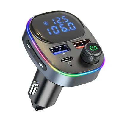 Bluetooth Adapter FM Transmitter Car Radio MP3 Player Adapter PD 2USB Charger • $21.50