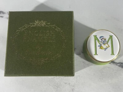 $19.99 • Buy English Enamels By Crummles M Initial Trinket Box 