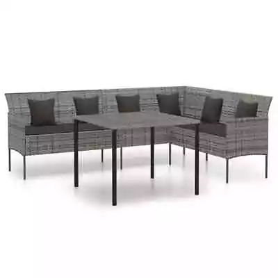 Garden Dining Set With Cushions Outdoor L Shaped Sofa & Table Patio Furniture 2X • $470.95