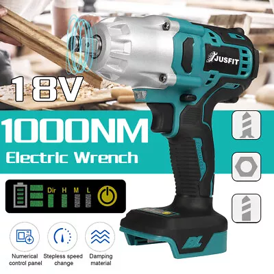 For Makita 1000Nm 1/2  Cordless Electric Impact Wrench Drill Gun Ratchet Driver • £25.86