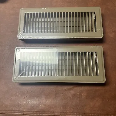 Lot Of 2 FLOOR REGISTER Vent Duct Cover Steel Metal Grille Air Duct AC Brown • $21.99