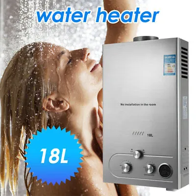 18L 4.8GPM Tankless Natural/Propane Gas Hot Water Heater OnDemand Instant Boiler • £117.58