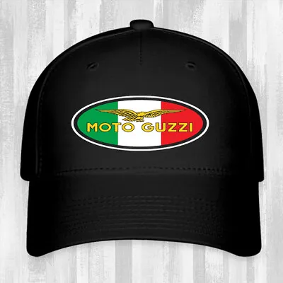 Moto Guzzi Eagle Motorcycle Logo Black Hat Baseball Cap Size S/M & L/XL • $22.99