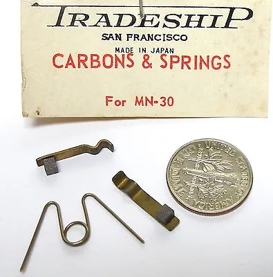 1 Set Vintage TRADESHIP Japan 1/24 1/32 Slot Car CARBONS +SPRINGS MN-30 #2023 • $4.99