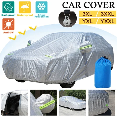 $42.39 • Buy Car Cover SUV Sedan Waterproof 6 Layer Rain UV Hail Proof 3XL 3XXL YXL YXXL NEW