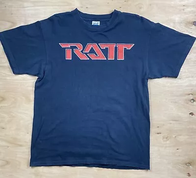 Vintage Ratt T Shirt Mens Large Black Metal Rock 80s Warrant Motley Crue 2001 • $29.99