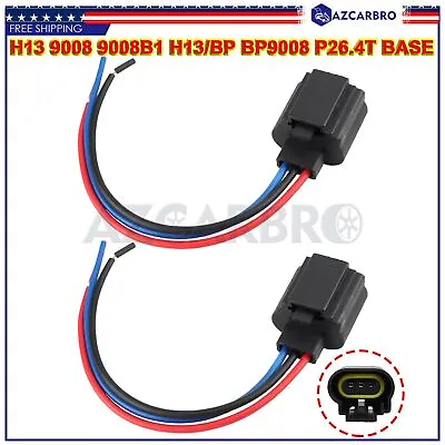$7.85 • Buy 9003 To 9008 Bulb HID Headlight Conversion Adapter Harness H13 To H4 Pigtail X 2