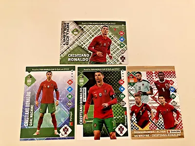 Panini Adrenalyn XL Road To The World Cup 2022 Ronaldo  Limited Edition Card & 3 • £14