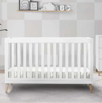 Cuna Para Bebe Infant Convertible 4 En 1 Modern Baby Crib White Day Bed NEW • $249.97