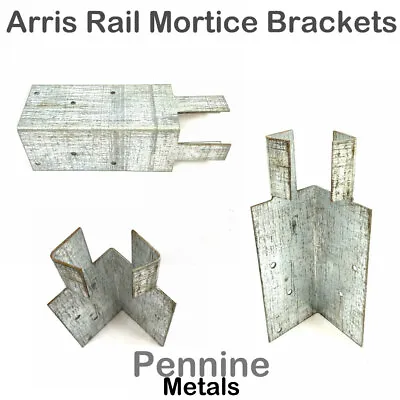 £7.10 • Buy Arris Rail MORTICE BRACKET No.483 GALVANISED Fencing Garden Trellis Waney Lap