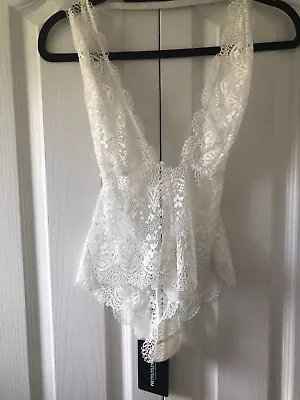 £4.99 • Buy Pretty Little Thing Sheer Lace Backless Body Top, Size M