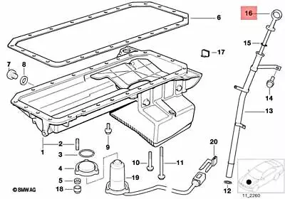 Genuine BMW E34 E36 E38 E39 325td 325tds 525ix 525td Dipstick 11432243911 • $39.90