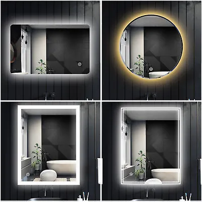 £92.99 • Buy LED Bathroom Mirror Illuminated Light With Demister/Shaver Socket/Touch/Infrared