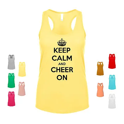 Keep Calm And Cheer On Cheerleaders All Star Dance Sports Tumbling Women's Tank • £19.94