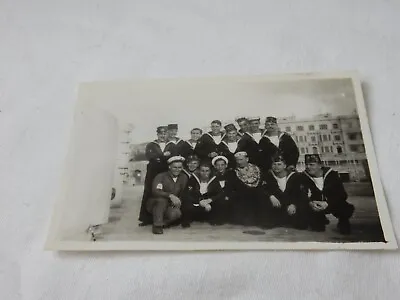 Photograph Of  HMS Shipmates Ashore In Creek Malta  C1938  24@3 • £11.99