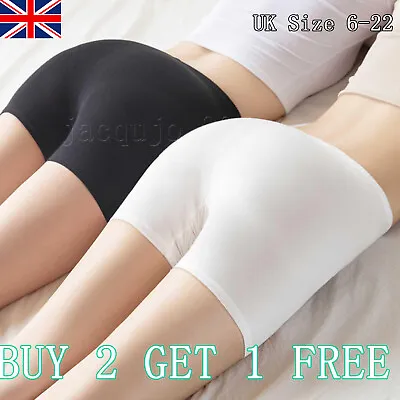 Women's Soft Elastic Safety Pants High Waist Under Leggings Shorts Anti Chafing • £3.79