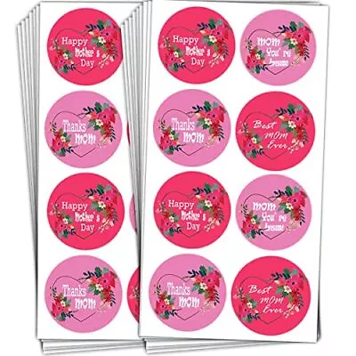 Happy MotherDay Labels Stickers2 Inch Best Mom Ever With Flowers Heart Gift ... • $20.76
