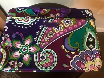 Vera Bradley Microfiber Laptop Computer Tablet Attache Organizer Tote Bag Floral • $25