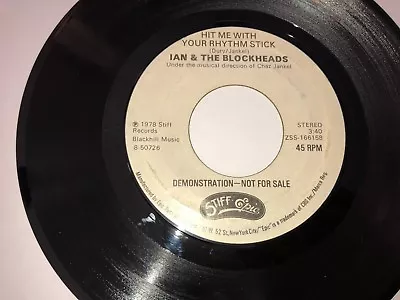 IAN AND THE BLOCKHEADS Hit Me With Your STIFF EPIC 50726 45 VINYL 7  RECORD  • $2.99