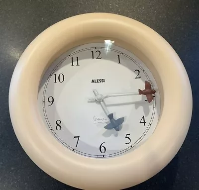 Vntg Michael Graves For Alessi “birdy” “time Flies” Wall Clock Ivory • $125