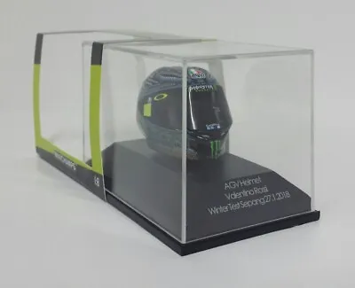 MINICHAMPS 1/8 Valentino Rossi Model Diecast Helmet Moto AGV Test Sepang 2018 • £28.15