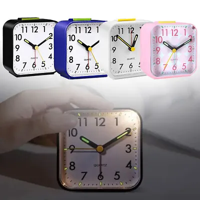$16.69 • Buy NEW Silent Alarm Clock Large Display Night Light Bedside Snooze Easy Operated