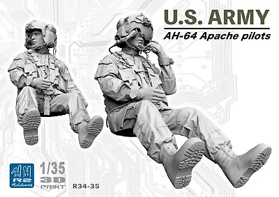 1/35 AH-64 Apache Pilots Duo  R34-35 By R2 Miniatures • $61.32