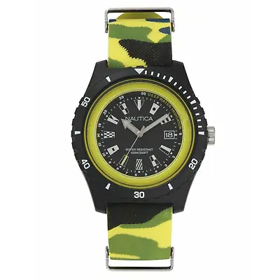 Nautica Men's Watch Surfside Yellow Camo NAPSRF007 • £51.99